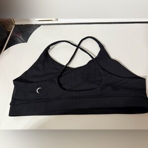 ZYIA camo sides Black Sports Bra with Strappy Back